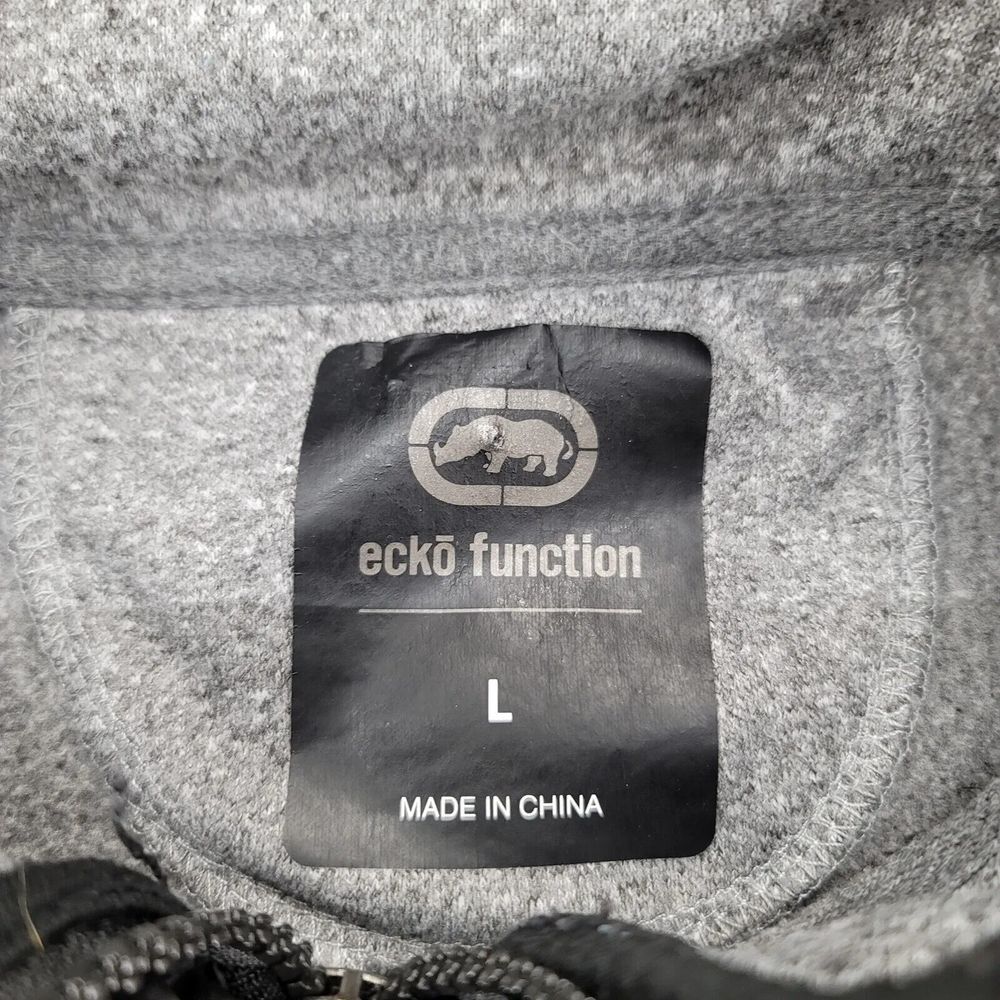 Ecko function Jacket Mens Large Gray Spellout Lar… - image 10